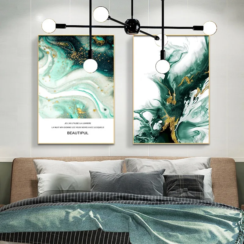 Современная Абстрактная обтекаемая картина с драгоценными камнями домашний