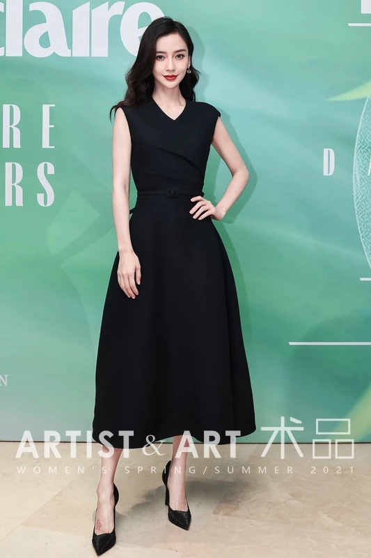 

High-end Runway Designers Dress Women 2021 New Autumn Elegant Draped Midi Office Dresses Vintage V-neck Sleeveless Vestidos