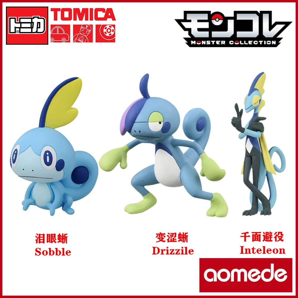 

Takara Tomy Tomica Moncolle Ex Pokemon Figures ML-05 Sobble MS- 37 Inteleon Resin Anime Figure Toys For Children Collectibles