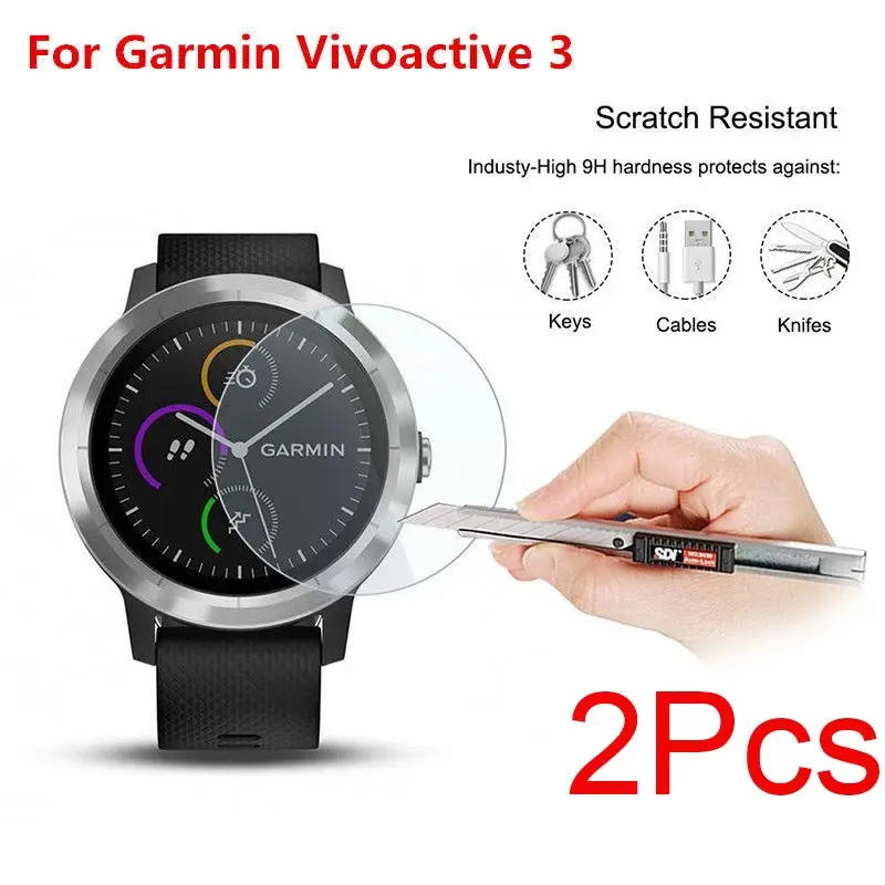 2 Pcs Film Силиконовый ремешок для часов для Garmin Vivoactive3 3 Band Vivomove HR смарт-браслет для Forerunner 645 Сменные ремни - Цвет: 2 Pcs Film