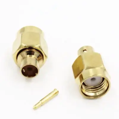 100 шт., Штекерный разъем SMA для 141 полужесткого кабеля RG402