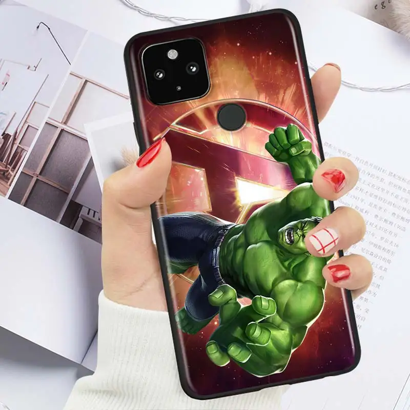 

Marvel Hulk Avengers Shockproof Cover for Google Pixel 5 4 4A XL 5G Black Phone Case Shell Soft Fundas Coque Capa