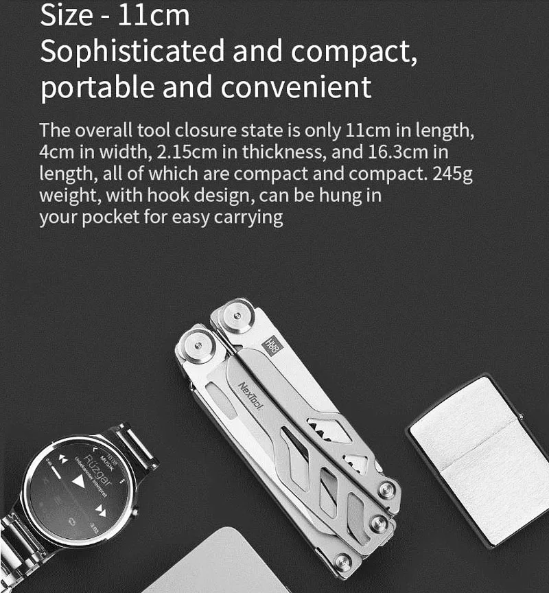 Многофункциональный нож XIAOMI HUOHOU 15 складной штопор гаджет отвертка плоскогубцы