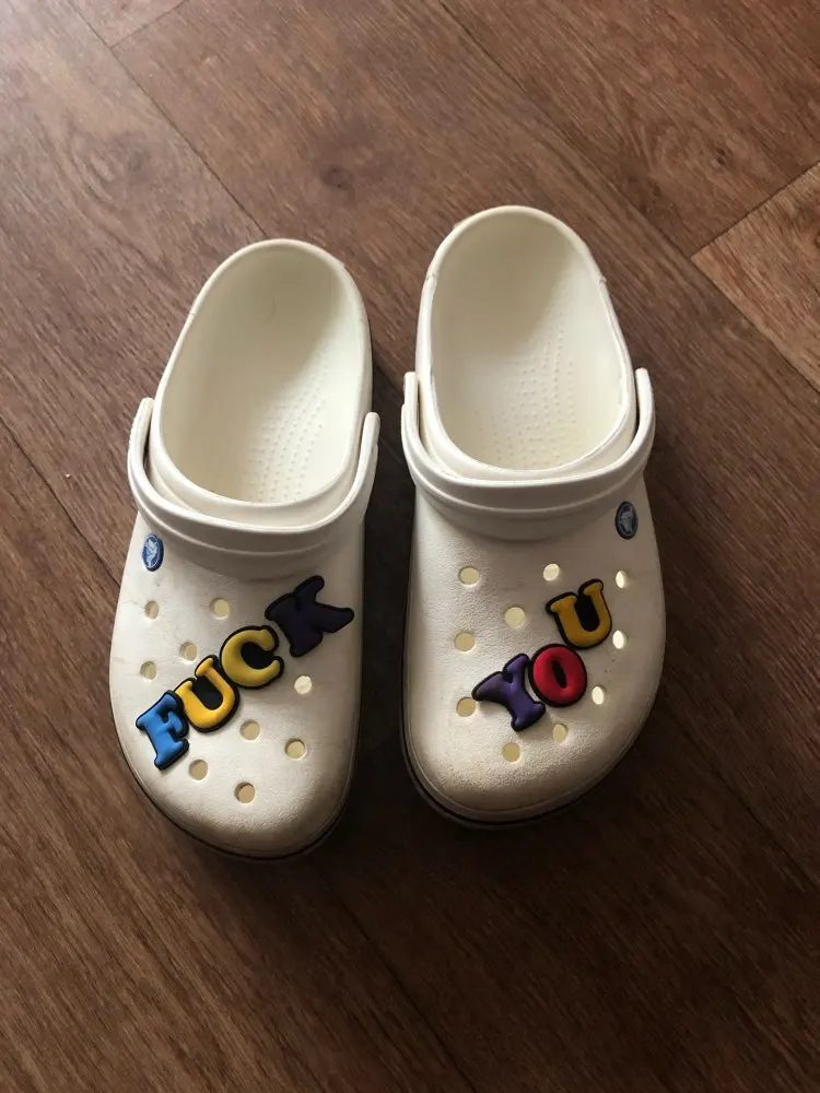 1 шт. красочные заглавные буквы ПВХ обувные патчи для обуви пряжки аксессуары