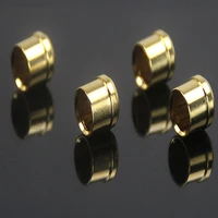 8 50pcs hi end brass noise stopper gold plated copper rca plug caps