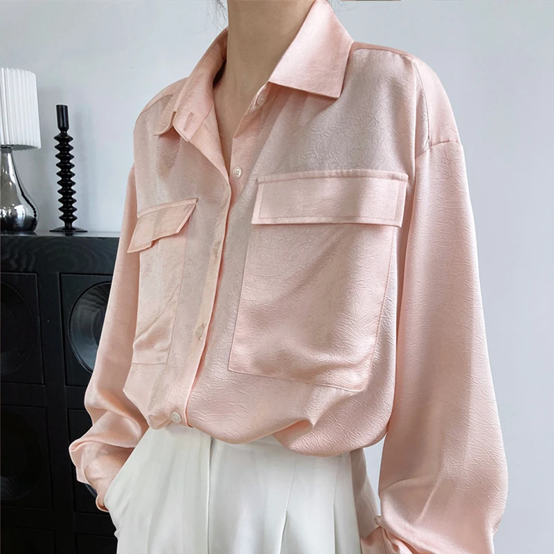 

2021 New Summer High Quality Female Blouse Loose Solid Color Women Shirts Cotton Fashion Casual Elegant Ladies Tops T357