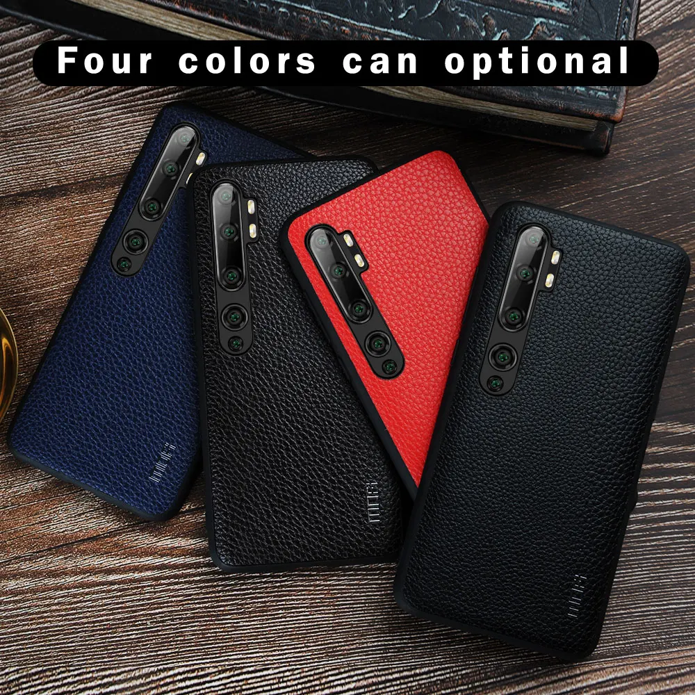 

Mi Note 10 Cases PU Leather For Xiaomi Note 10 Pro Back Cover Case Mofi For Xiaomi Note 10 Case Litchi Stria Grain Phone Case