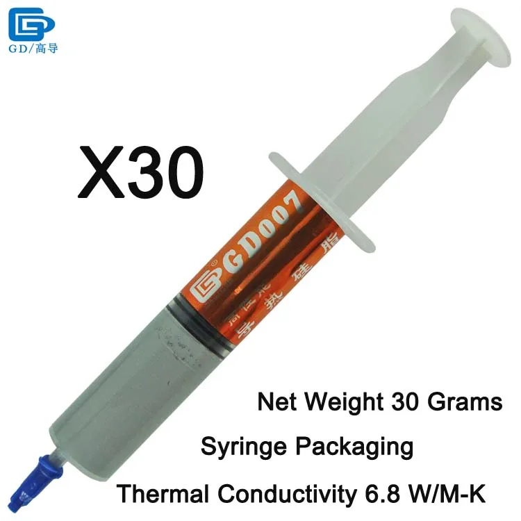GD007 Термальность пасту смазка Компаунд силиконовый High End серый SSY1 SY1 SY3 SY7 SY15 SY30 BX3 CN30 CN150 CN1000 - Цвет лезвия: GD007-SY30 30 Pieces