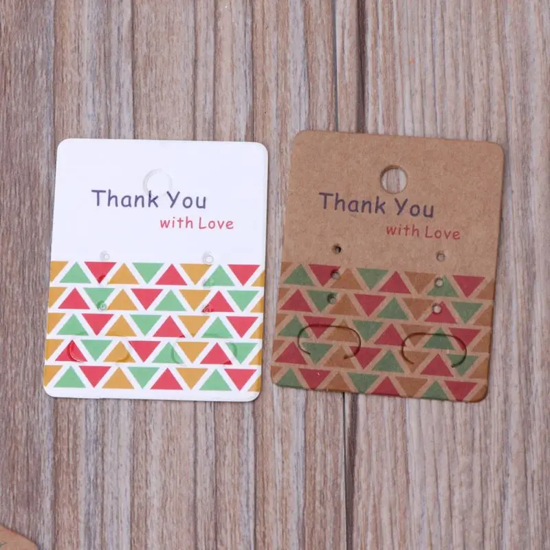 100 шт. цветок дерево крафт Бумага висячие серьги в виде капель с Дисплей ювелирные