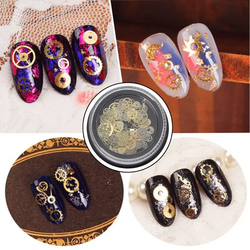 

120Pcs Mixed Steampunk Cogs Gear Clock Charm UV Frame Resin Jewelry Fillings DIY