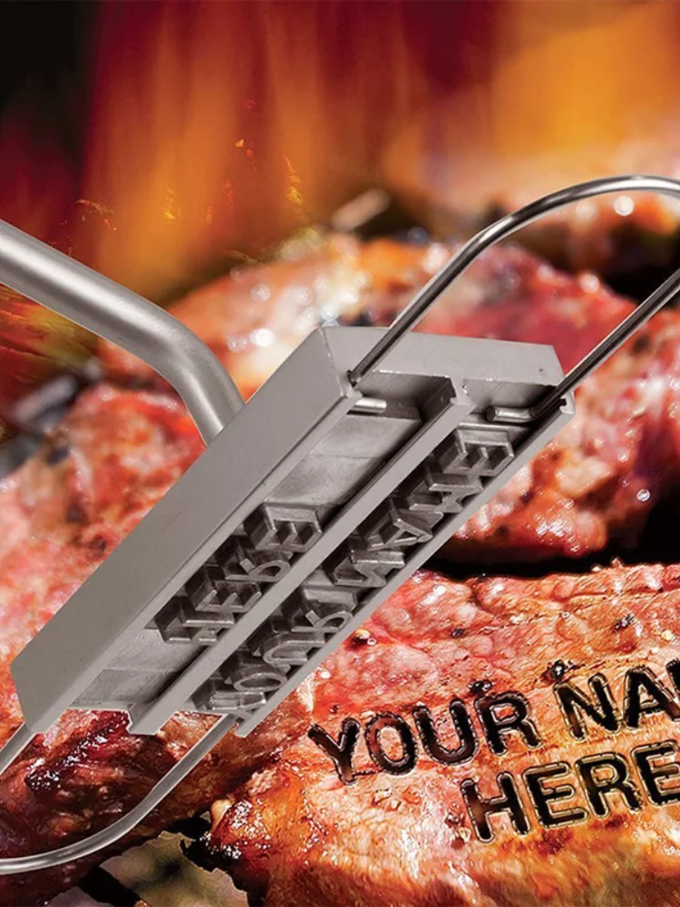 

BBQ Branding Iron 55Letters DIY Barbecue Letter Printed BBQ Steak Tool Meat Grill Forks Barbecue Tool Accessories kitchen stuff
