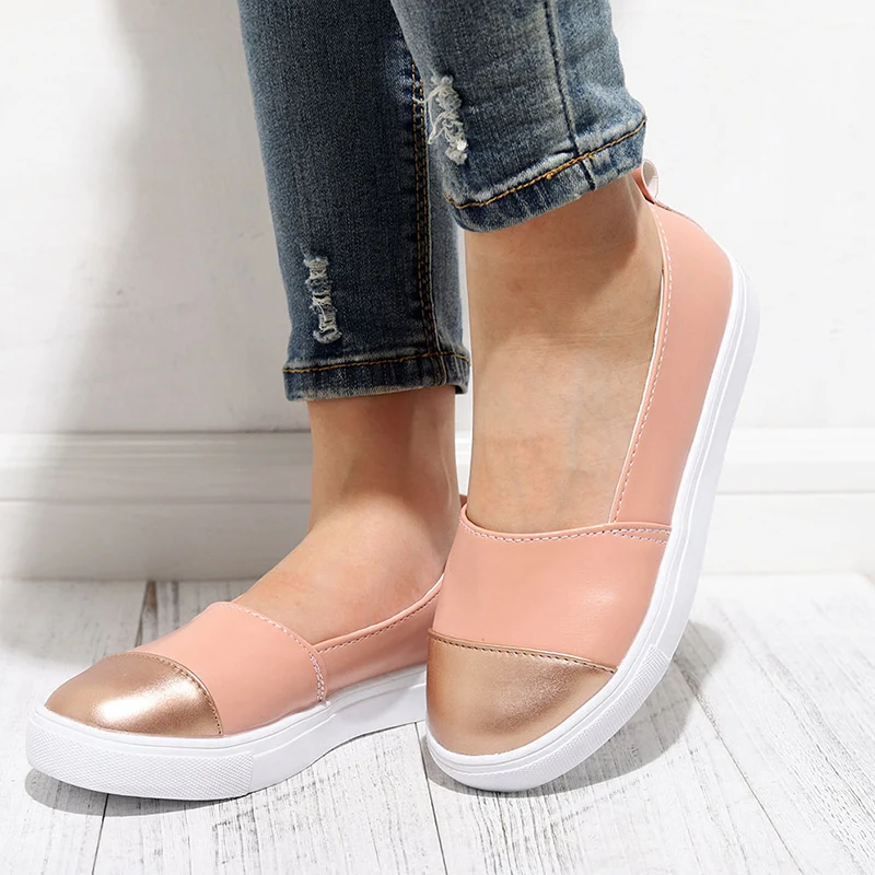 

Женские вулканизированные мокасины на плоской подошве, повседневные модные удобные туфли на платформе, модель 2021 года