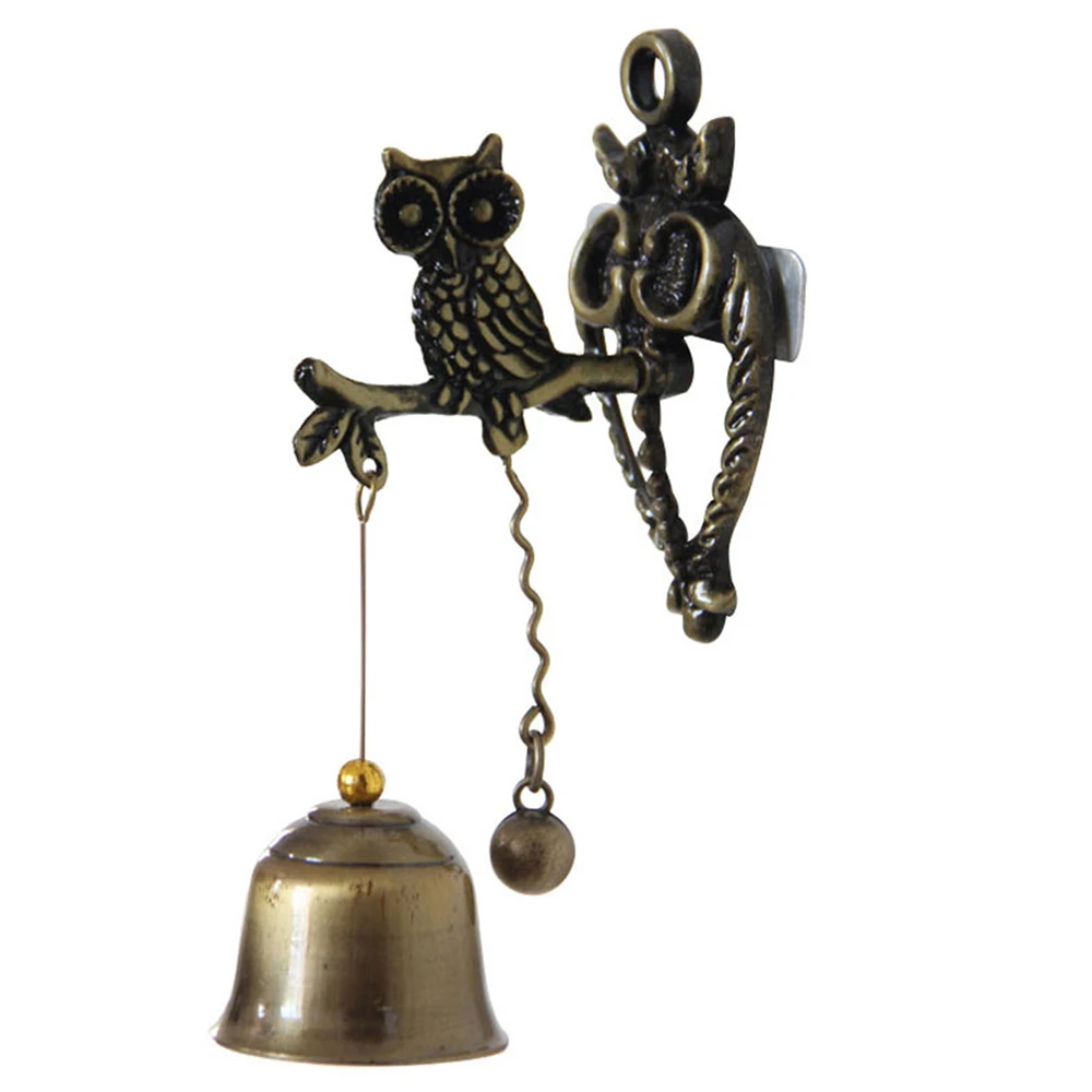 Винтажный металлический звонок в стиле ретро с изображением лошади слона совы