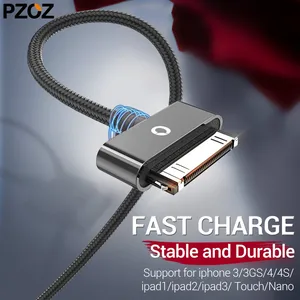 PZOZ для айфон 4 кабель 30 pin быстрое зарядное устройство usb для apple айфон 4s 4 s кабель для зарядки cabe touch части ПОРТ шнур 2 м 4se адаптер