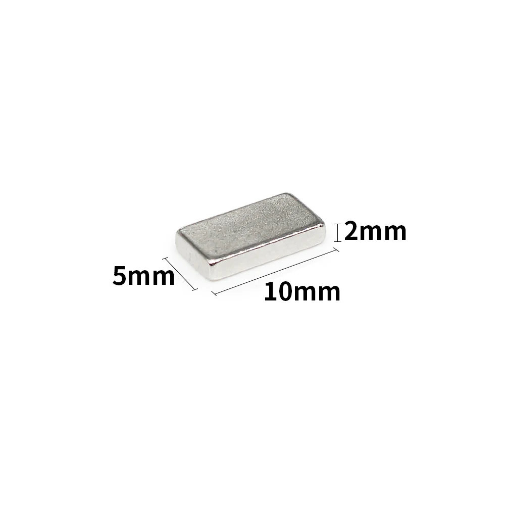 

20/50/100/200/300/500PCS 10x5x2 Small Block PPowerful Strong Magnetic Magnets 10*5*2 Permanent Neodymium Magnet Sheet 10x5x2mm