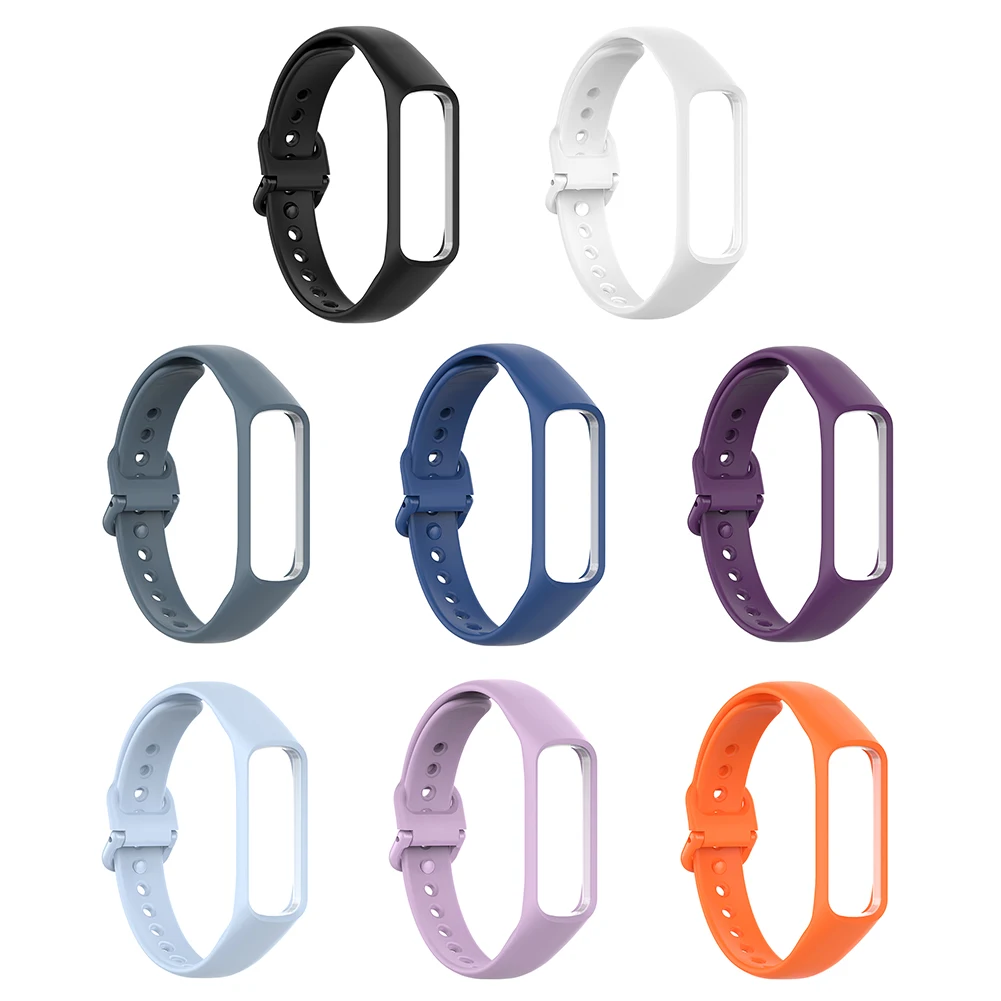 

Чистый цвет силиконовый ремешок для наручных часов Samsung Galaxy Fit 2 SM-R220 смарт-браслет ремешок на запястье