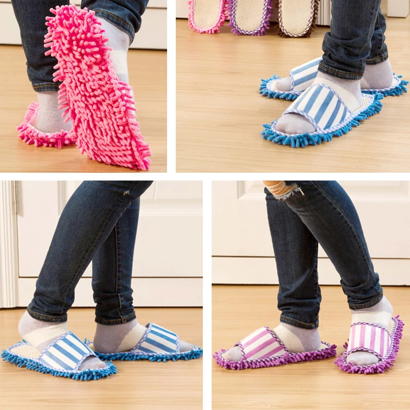 2 шт. обувь типа ленивая Швабра качество Новинка микрофибра Забавный очиститель