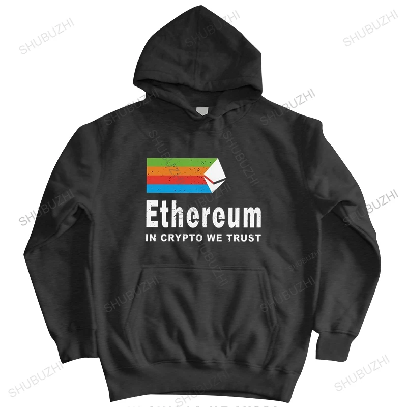 

Мужская толстовка с капюшоном, хлопковая теплая толстовка с принтом криптовалюты