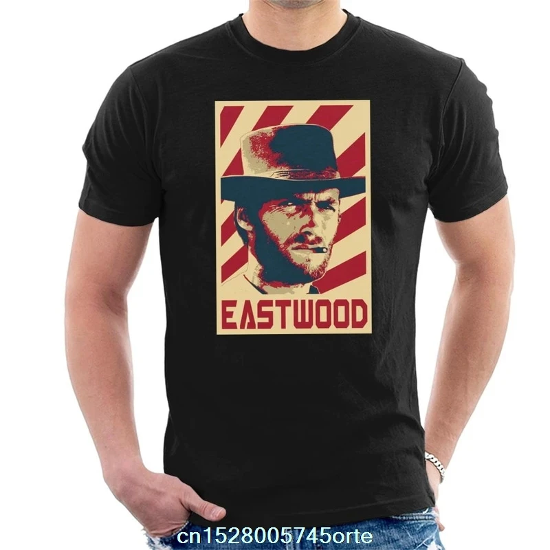 Camiseta агитационных мужская футболка 100% Хлопковая женская Клин Иствуд ретро