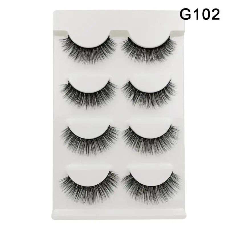 4 пары 3D накладные ресницы из норковых волос натуральные Thicking длинные для макияжа