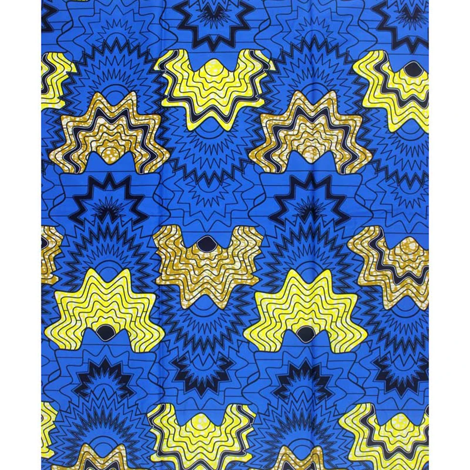 

Latest African Fabric Ankara Wax Textile/Kitenge/Pagnes for African dress 100% Cotton 6 yards YBGSW-144