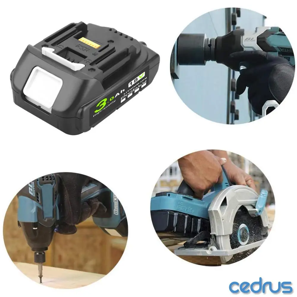 

Cedrus 2 x BL1815 18V 3000Ah Makita BL1830 BL1840 BL1850 LXT 400