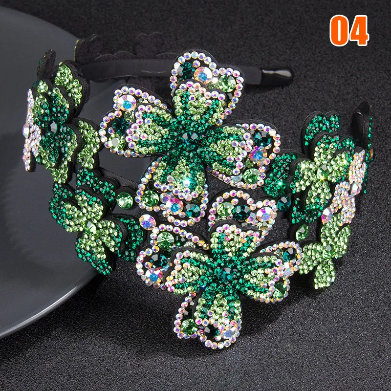 

Elastic Rhinestone Beaded Women Headbands Handmade Vintage Jewelry Hair Bands for Girl Hair Accessories Multicolor SUB S