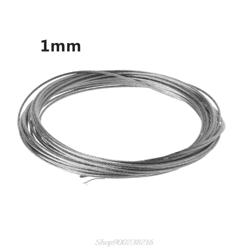 

New 5m 304 Stainless Steel Wire Rope Soft Fishing Lifting Cable 7x7 Clothesline Jy25 20 Drophip