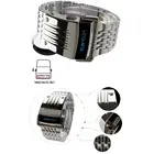 Наручные часы 2021, светодиодные, автоматический энергосберегающий режим, из нержавеющей стали, цифровой календарь, спортивные часы, мужские спортивные часы с браслетом