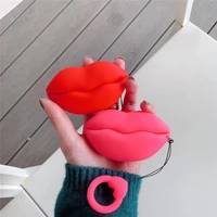 sexy red lips for airpods pro case airpod pro silicone shockproof bluetooth wireless protective cover charging box accessories