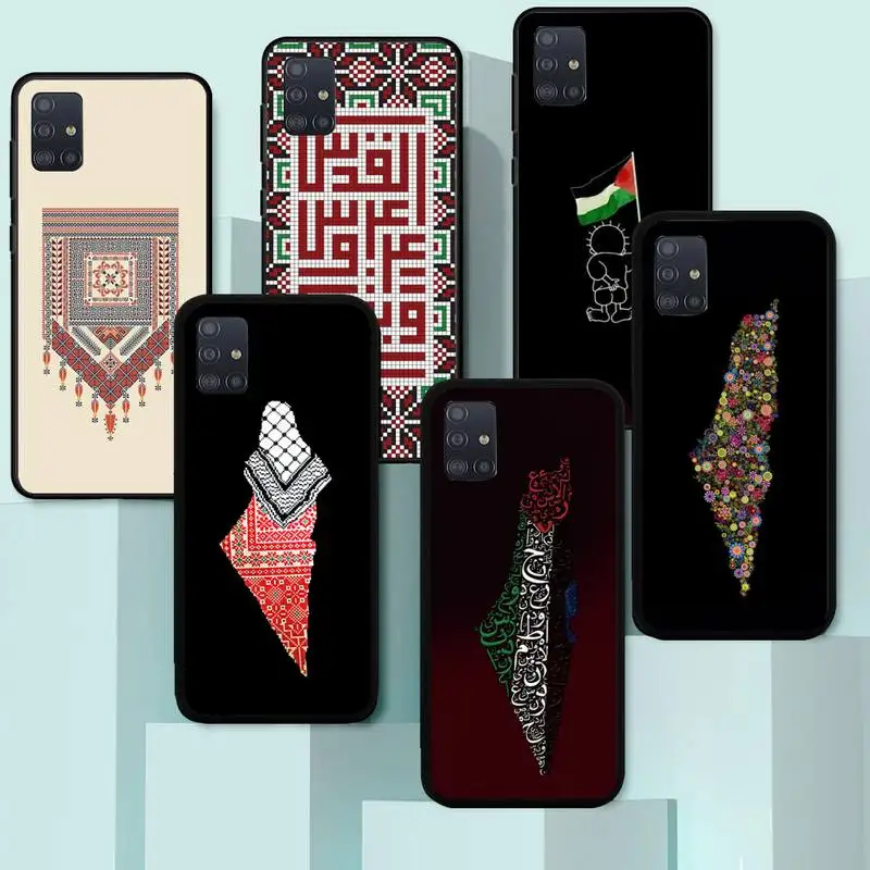 

Embroidered Map of Palestine Phone Case for Samsung A71 A80 A91 A01 A02 A11 A12 A21 A31 A32 A20E cover coque