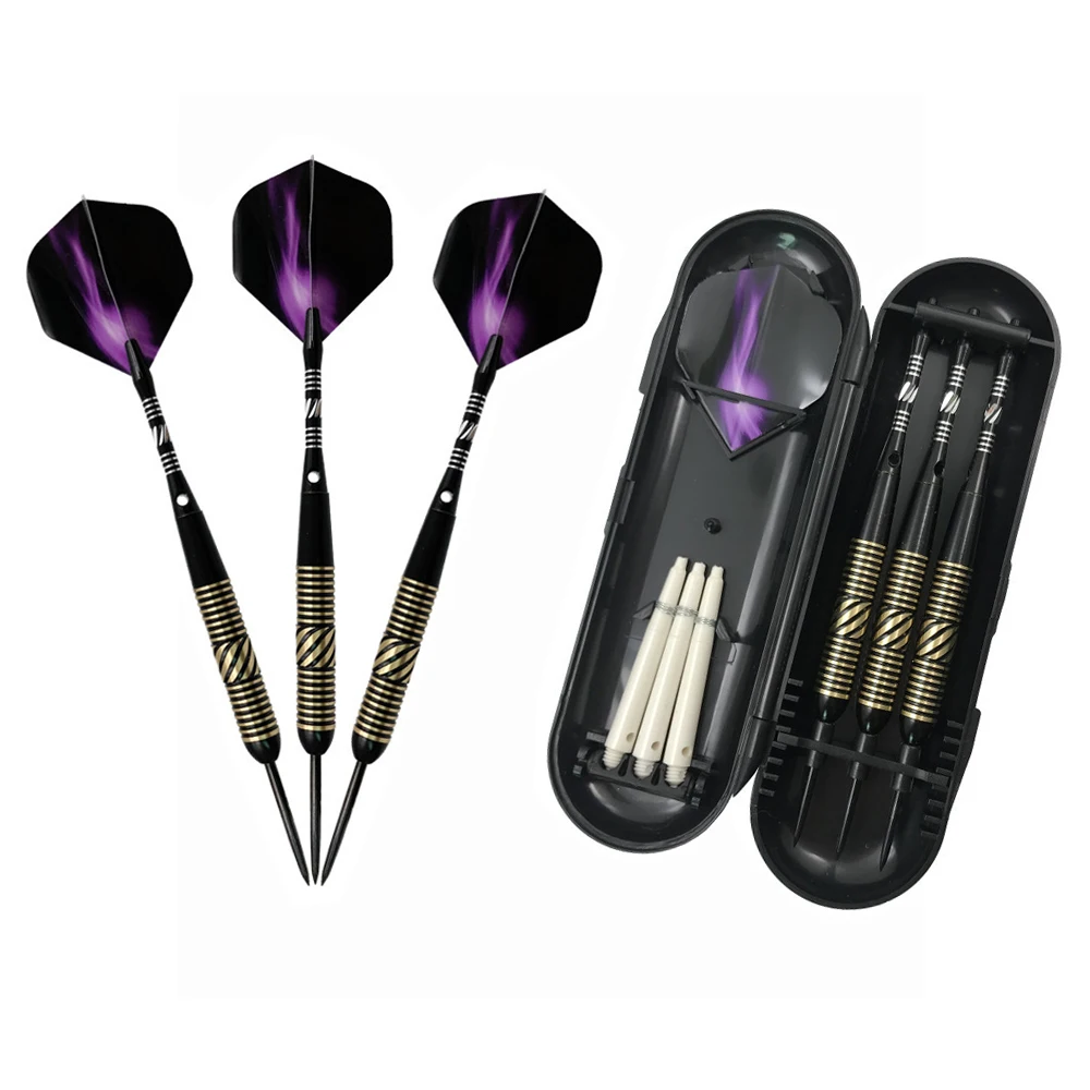 

3pcs 21 Grams Steel Tip Darts Brass Barrels with 2BA Thread Aluminum Shaft for Indoor darts Games