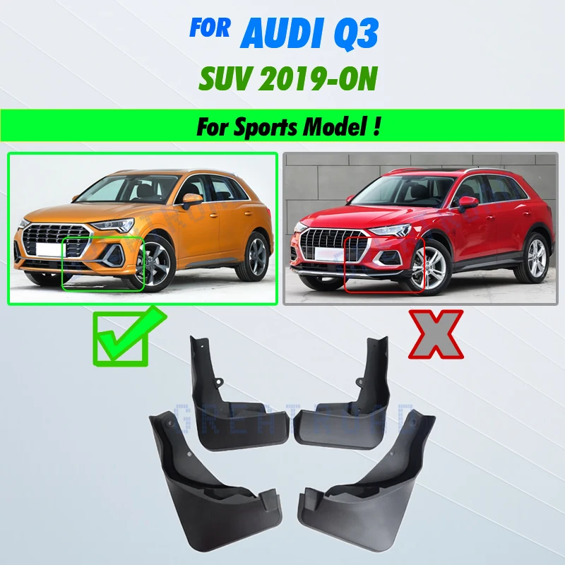 

Для Audi Q3 2019 2020 2021 2022 2023 2024 2025 брызговики на крыло брызговики брызговики автомобильные аксессуары
