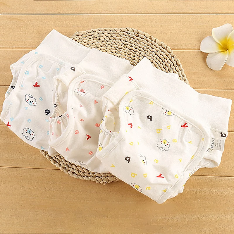 

Baby Diaper Pants Newborn High-waist Belly-protecting Cloth Diapers Cotton Training Pants Reusable Changing Anti-leakage Nappy