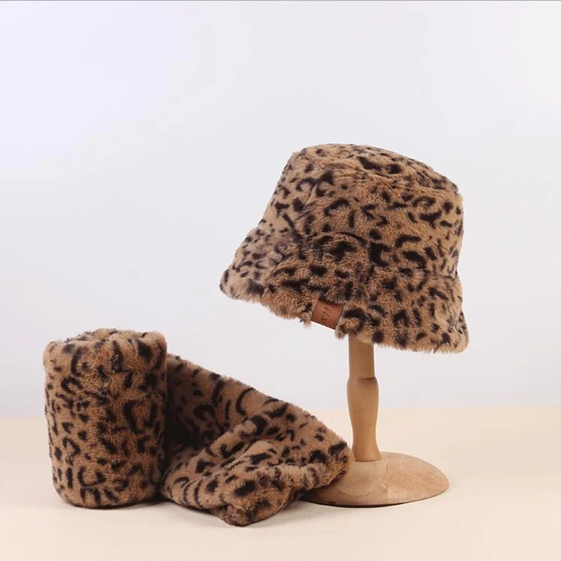 Зимние женские Панамы с шарфом новый стиль зимняя женская теплая шапка