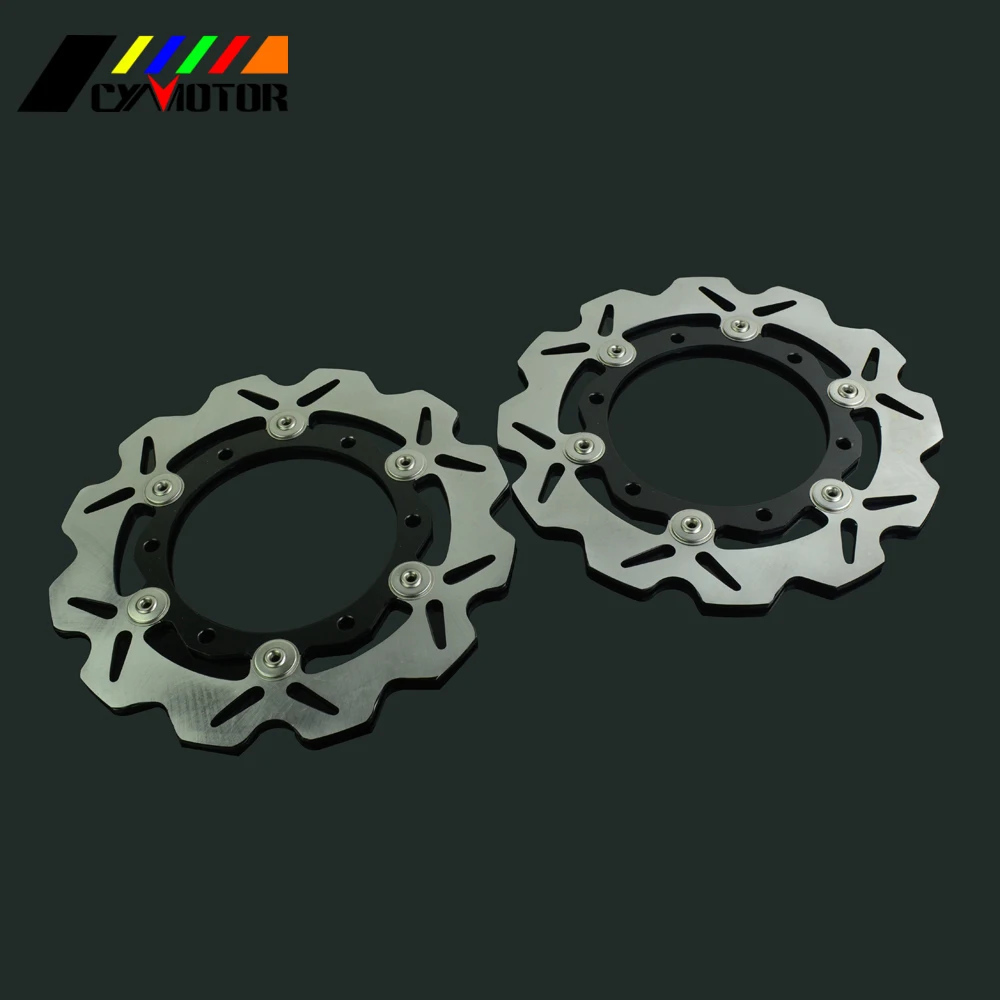 

2PCS Motorcycle Floating Brake Discs Rotor For YAMAHA T-MAX500 2008 2009 2010 2011 08 09 10 11