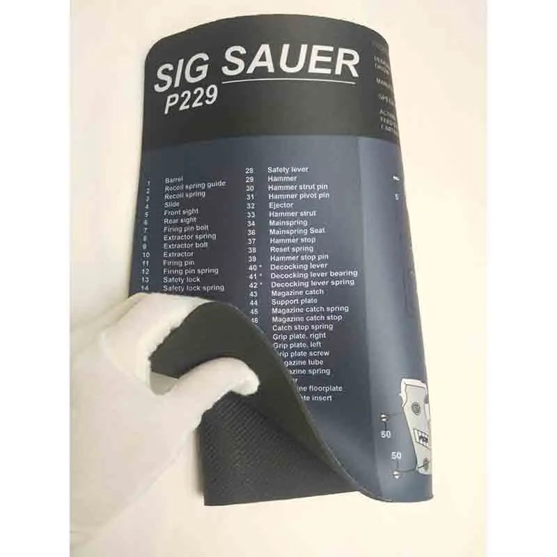 Totrait SIG P229 Gun Cleaning Rubber Mat With Parts Diagram Instructions Armorers Bench Mouse Pad for P226 | Спорт и развлечения