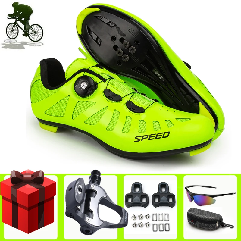 

Professional Men Sneakers WomenRoad Bike Cycling Shoes Sapatilha Ciclismo Bicycle Shoes With Compatible SPD-SL Cleats Bicicleta