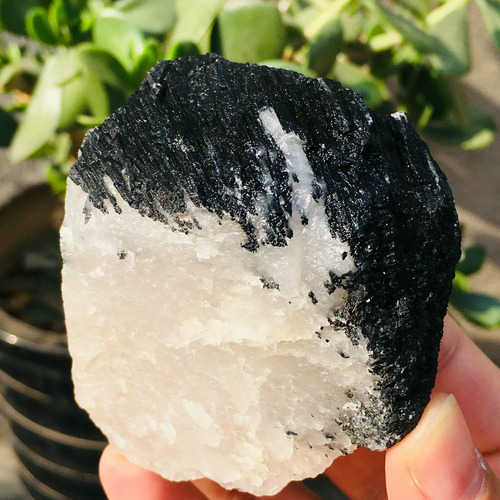 Натуральный черный турмалин хрустальный камень драгоценный оригинальный минеральный образец|Камни| |