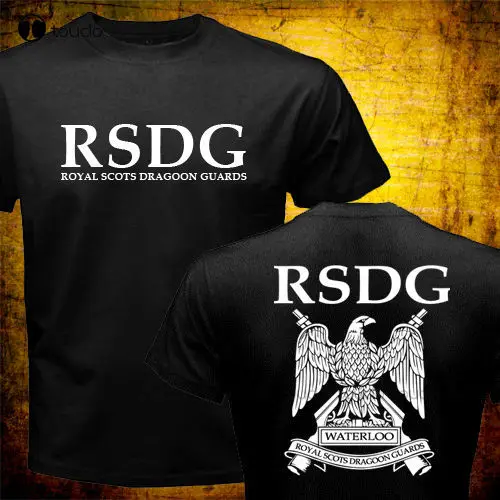 

Fashion Men Scotland Pride Rsdg Royal Scots Dragoon Guards Cavalry British Army T-Shirt Harajuku Brand Clothing Short Sleeve