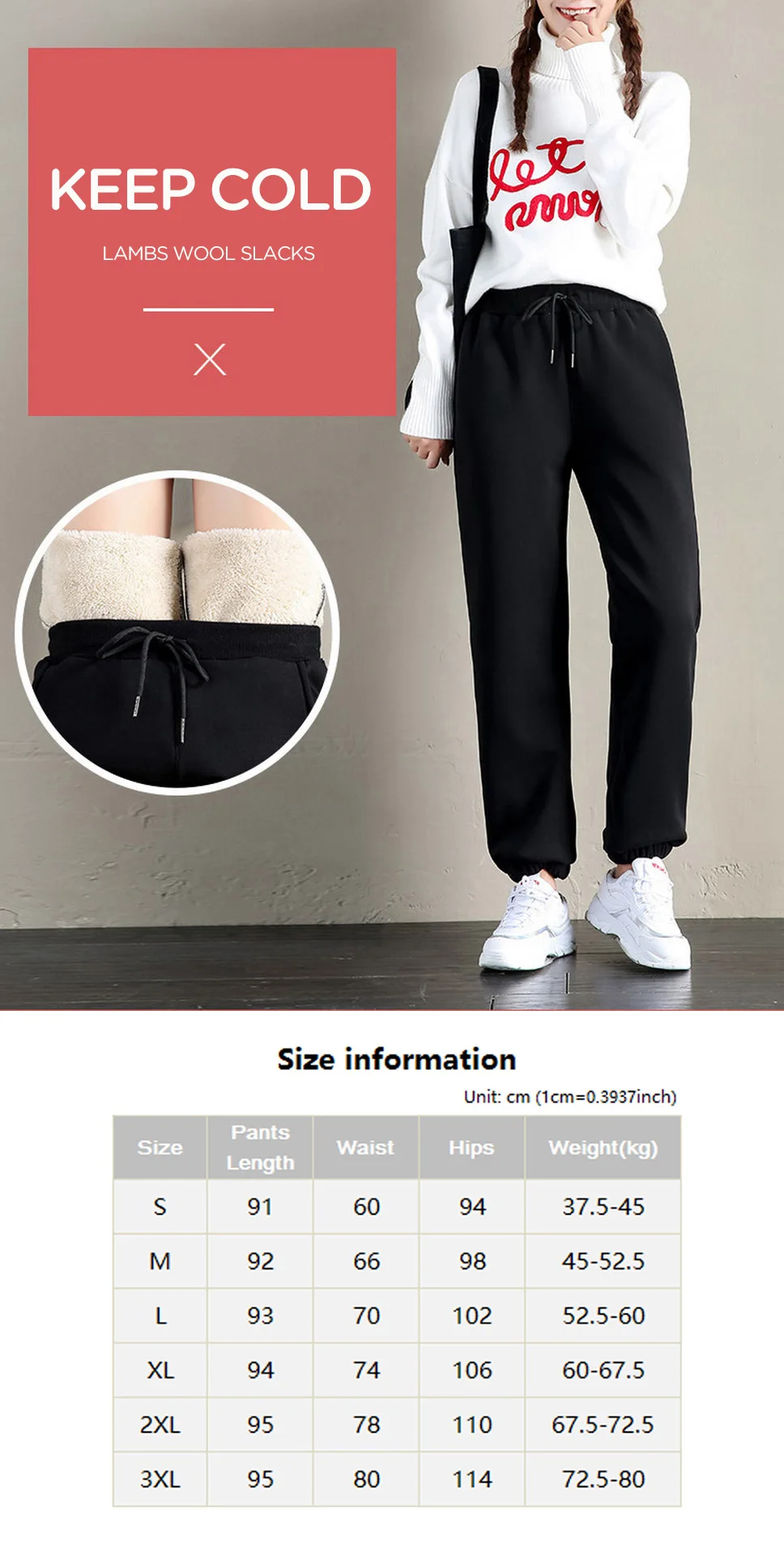 Women's Trousers Winter Thick Trousers Warm Velvet Sweatpants Plus Velvet Thick Casual Female Jogging Pants Loose Harem Pants