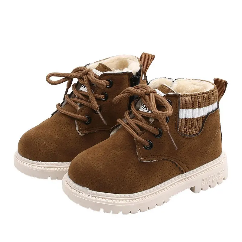 

Kid's New Fashion Winter Children Martin Boots 2021 Latest Boy&girl Kids Matte Leather Flat Boots With Round Toe Zipper/laceup