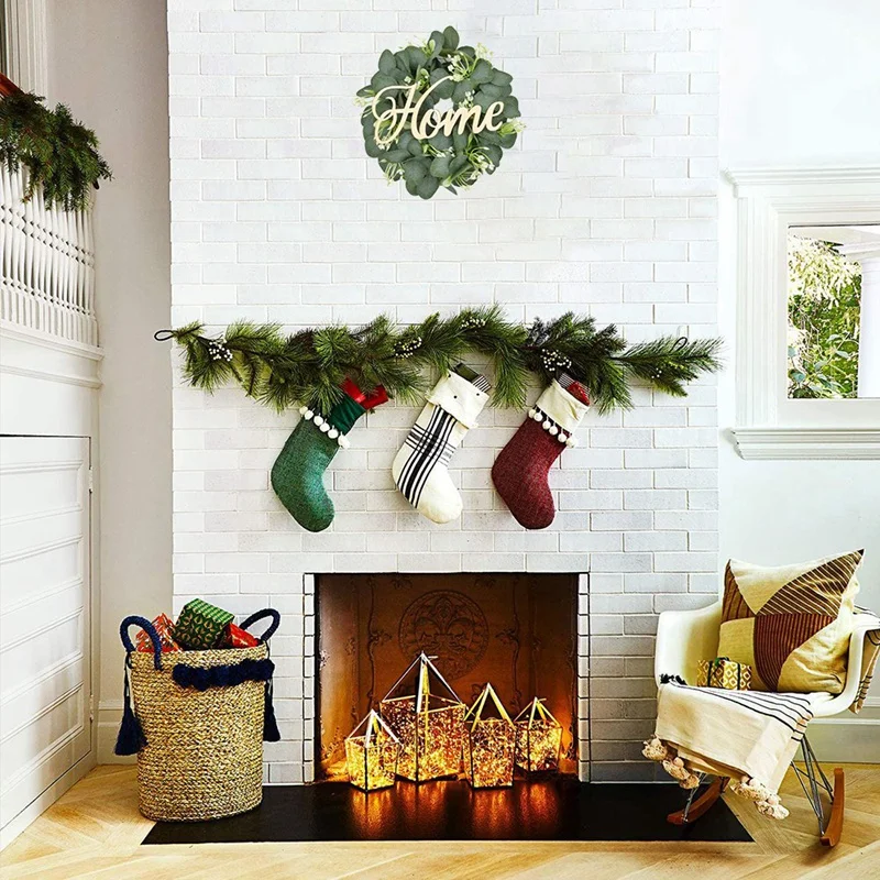 

Artificial Eucalyptus Wreath for Front Door Wall Window Wedding Party Spring Summer Farmhouse Garden Home Decoration