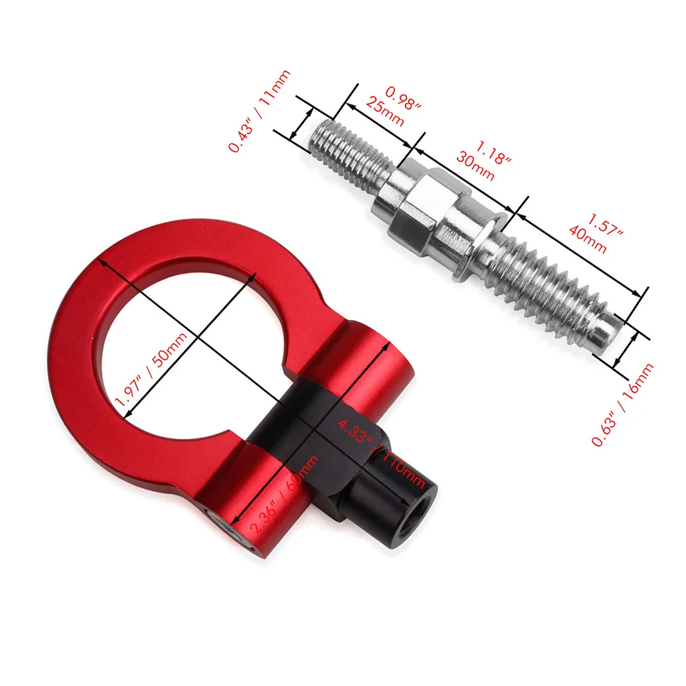 Универсальный автомобильный буксирный крюк для гонок подходит BMW E46 E81 E30 E36 E90 E91
