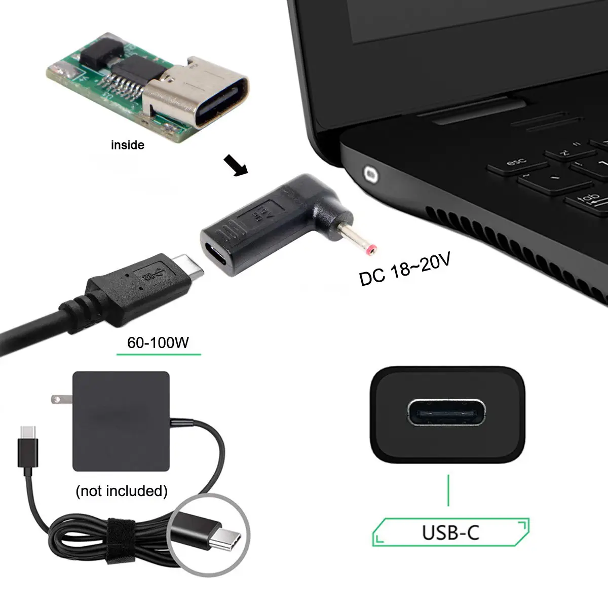 Тип C USB 3 1 USB-C DC 19 в 5*1 мм 35 адаптер PD эмулятор триггер конвертер для просмотра Sonic M1 +