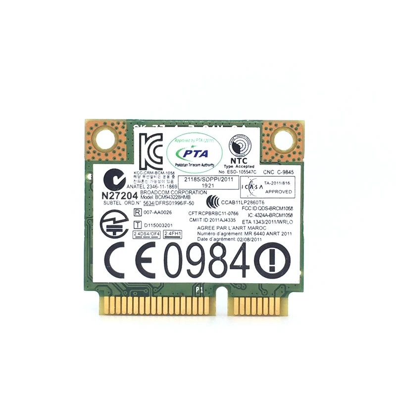 Wireless Network Card BCM943228HMB 2.4/5GHz Dual Band MINI PCIE WiFi bluetooth 4.0 for Lenovo E430 E431 E530 E49 K49 V480 | Компьютеры и