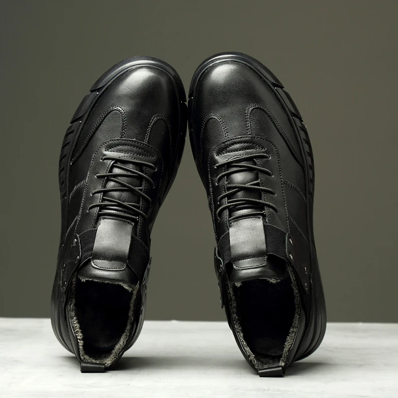 Мужская повседневная обувь Ботильоны из натуральной кожи Модная мягкая мужская