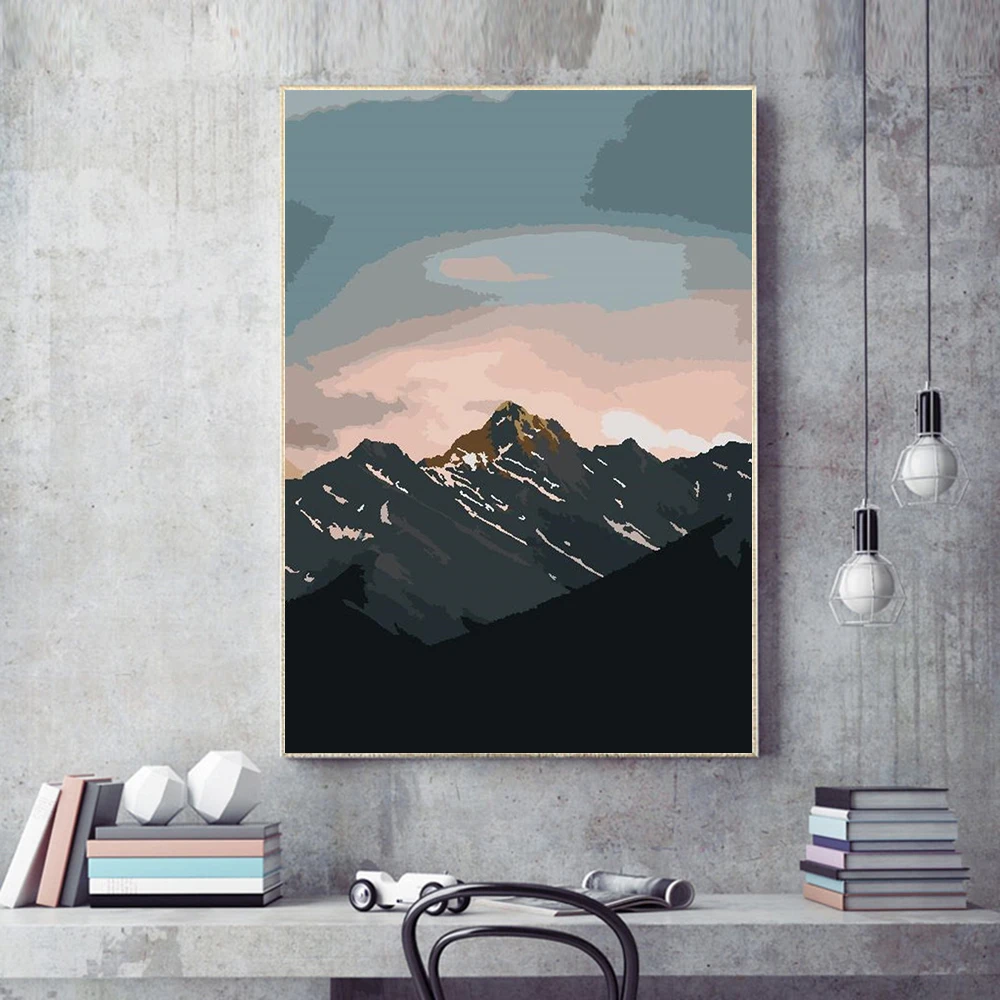 AZQSD масла Краски ing по номерам горный исходя из абстрактное искусство на холсте