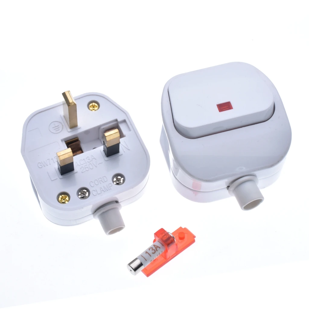 Штепсельная вилка переменного тока с переключателем 250 В 13 а|Электрические