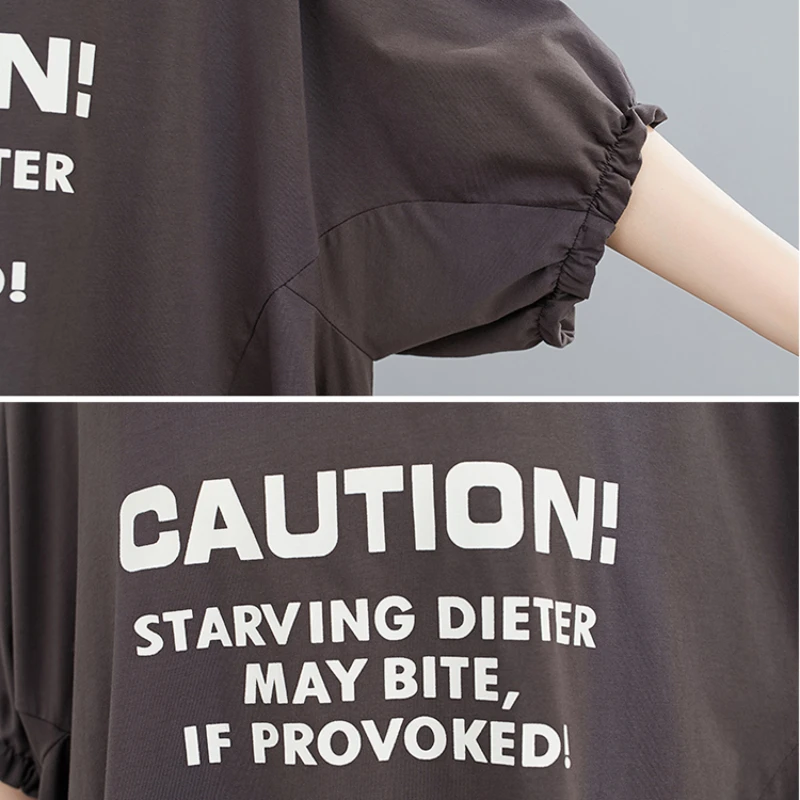 

Large Size Women's Loose Literary Short-sleeved T-shirt Female Summer 2021 New Letter Printing A Version of The Wild Casual Top